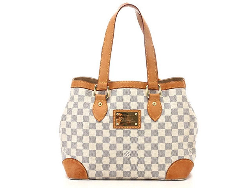 LOUIS VUITTON Damier Azur White Hampstead